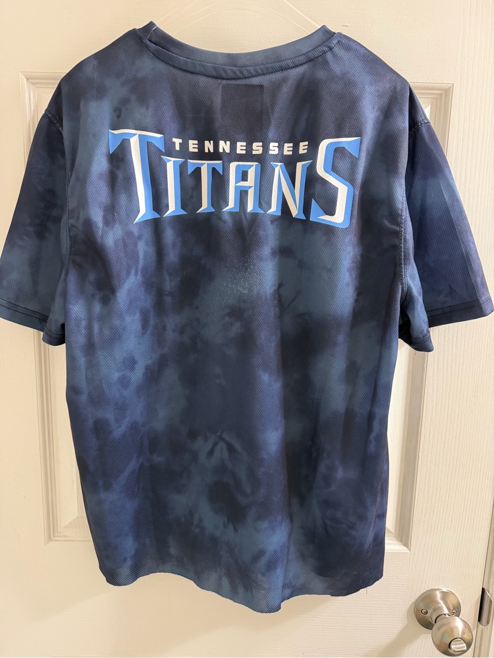 NFL Tennessee Titans Navy Tie-Dye Jersey Tee with Team Logo Large L - Picture 4 of 4